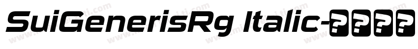SuiGenerisRg Italic字体转换